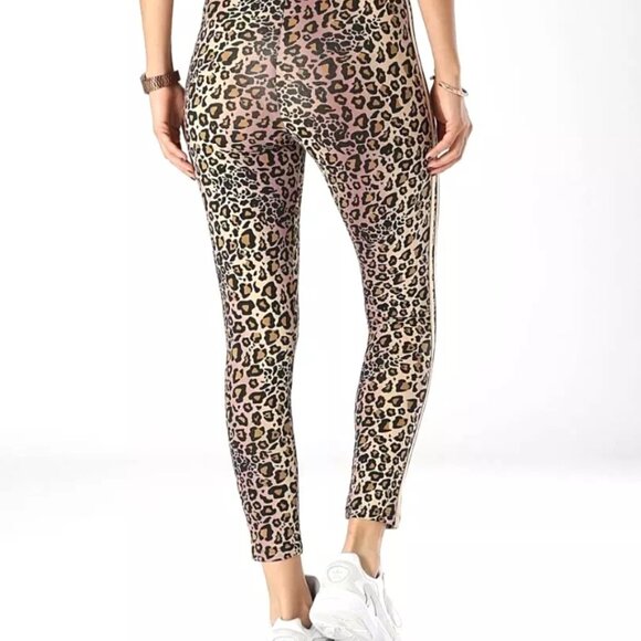Adidas 3 Stripes Leopard Leggings 7/8 Women's US SIZE SMALL Brand New in Bag - Picture 3 of 14